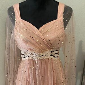 Chic Long Sleeve Mini Glitter Dress